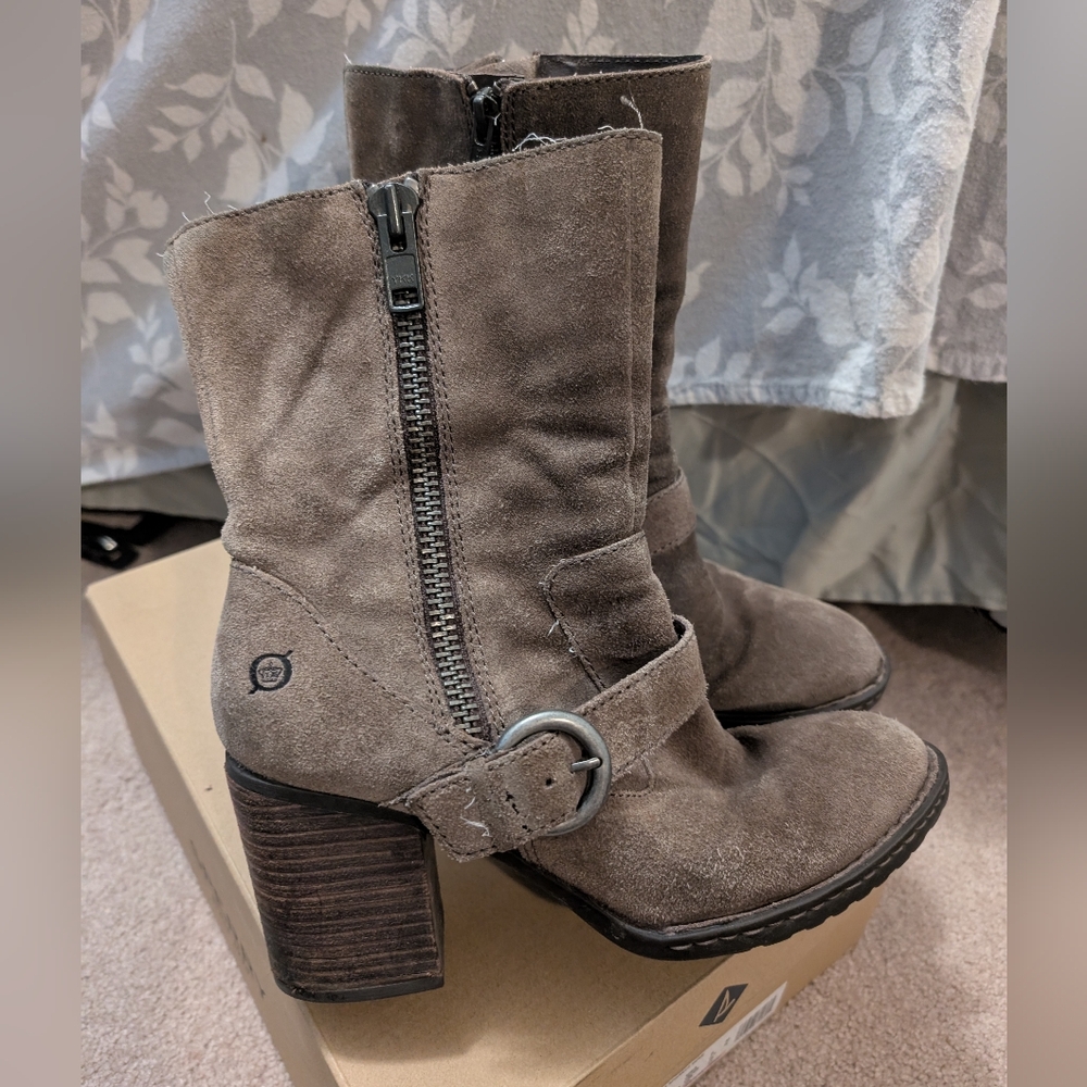 Stylish Brown Suede Ankle Boots